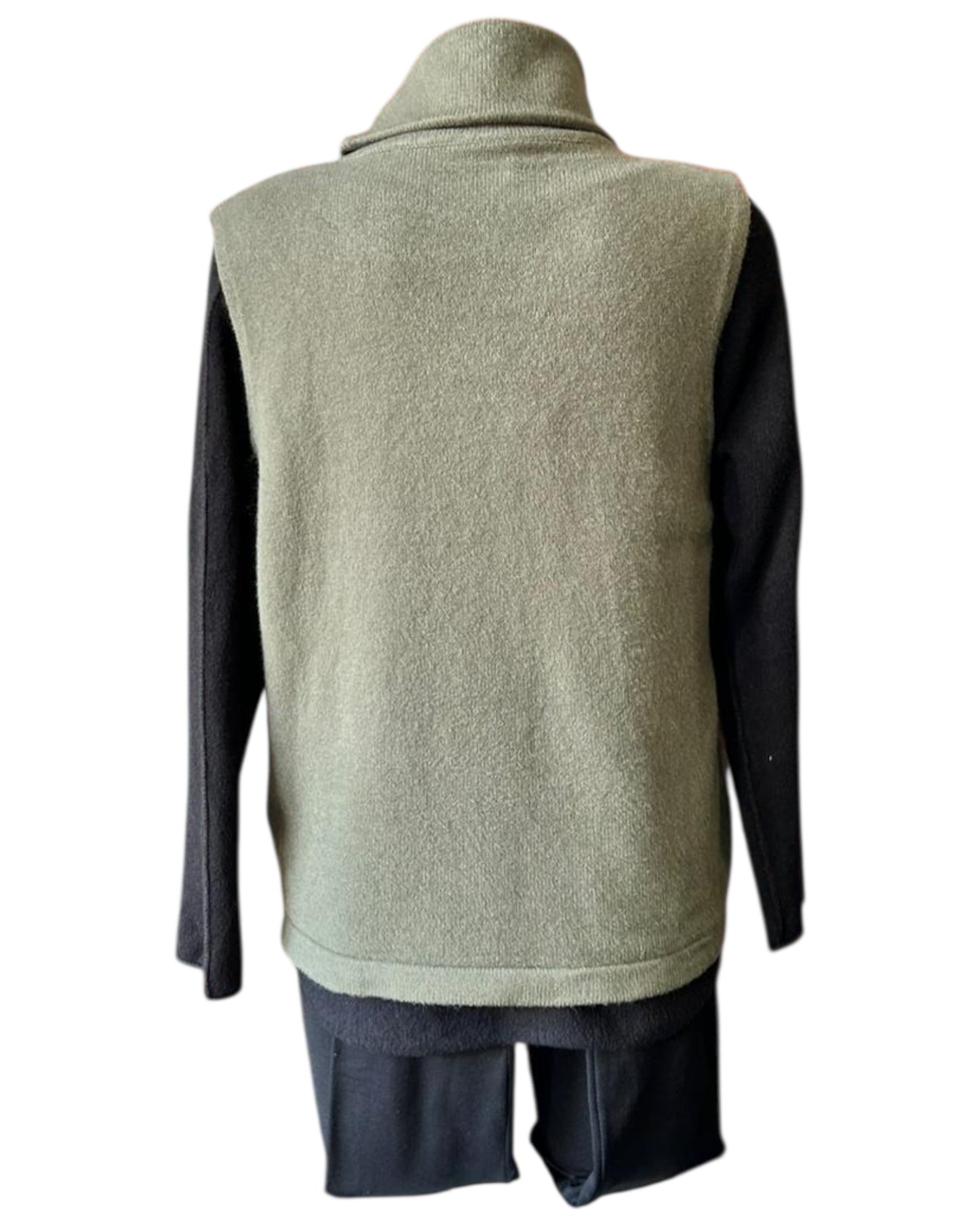Tilly cowl neck wrap waistcoat top - Khaki