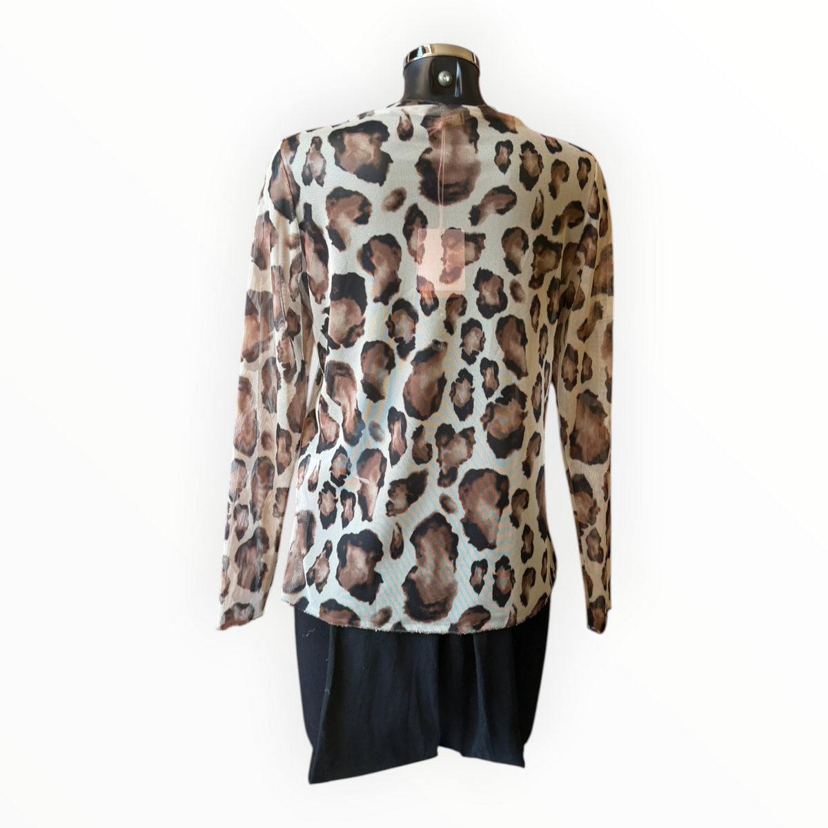 Mandy mesh top - animal beige