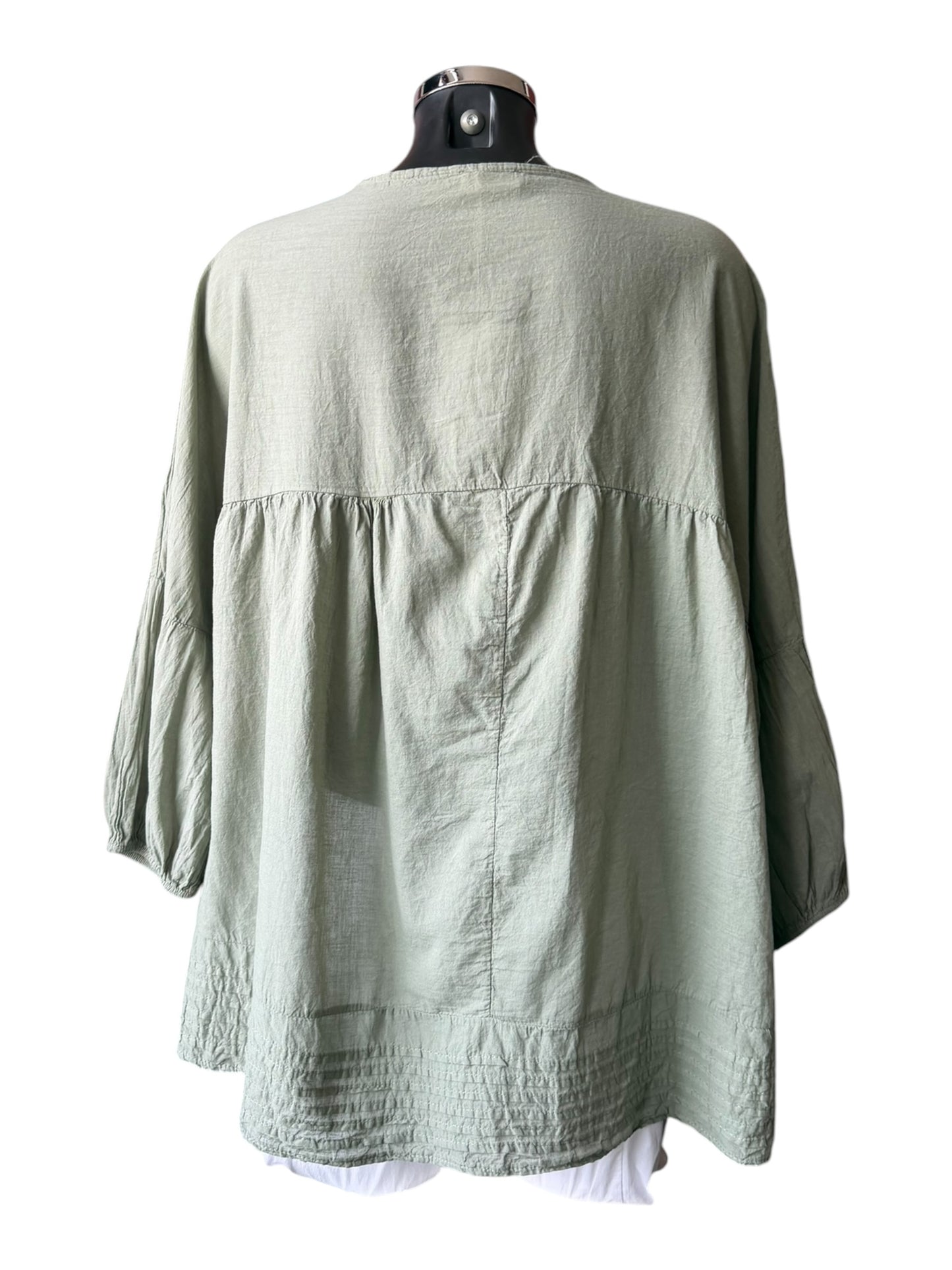 Lena oversized smock top - Khaki