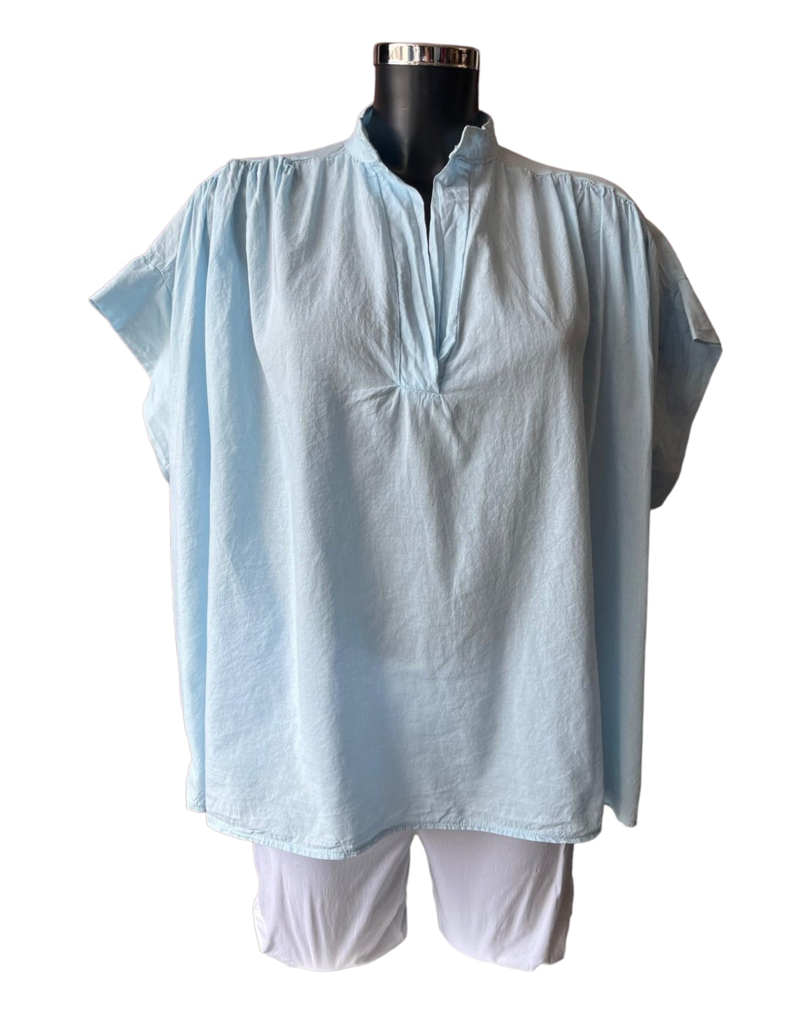 Emani swing cotton shirt - Pale blue