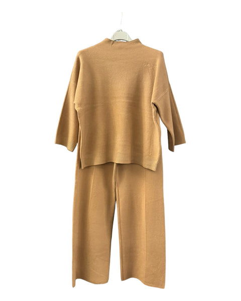 Georgia knitted co-ord set - Caramel