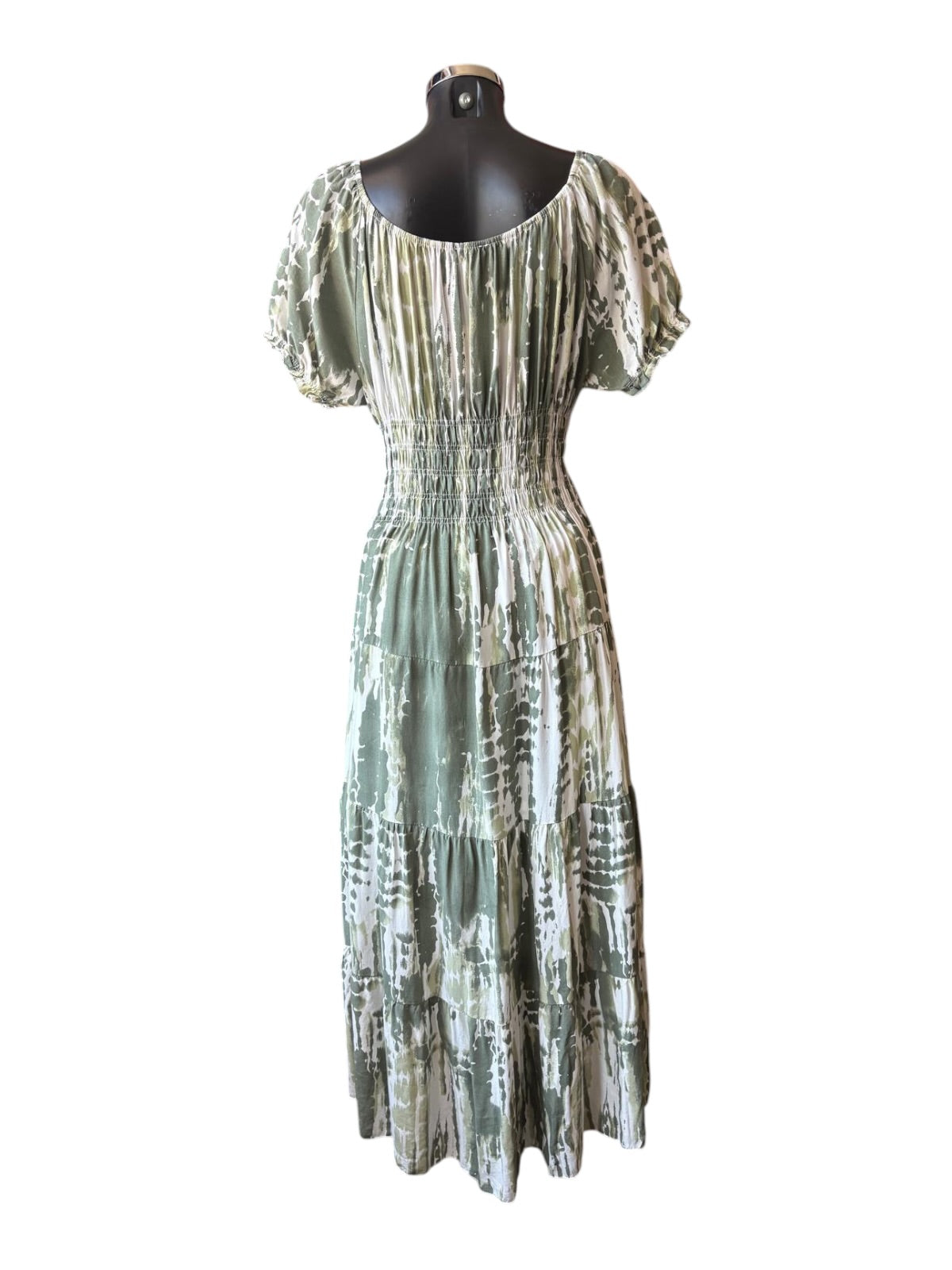 Molly Bardot midi tiered dress - Taupe pattern