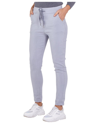 Aria super stretchy trousers - PALE GREY