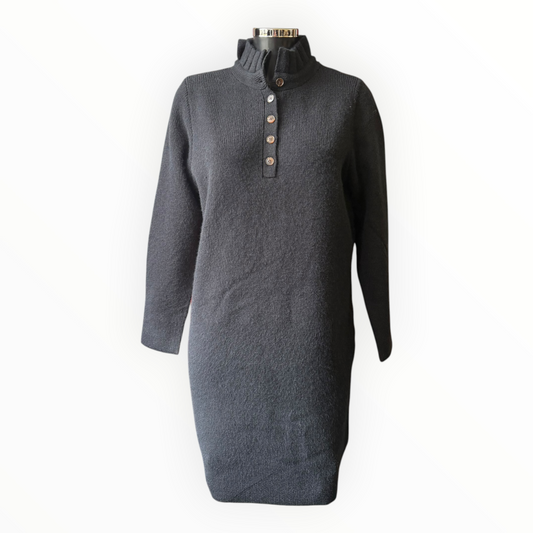 Fern knitted jumper dress - Black