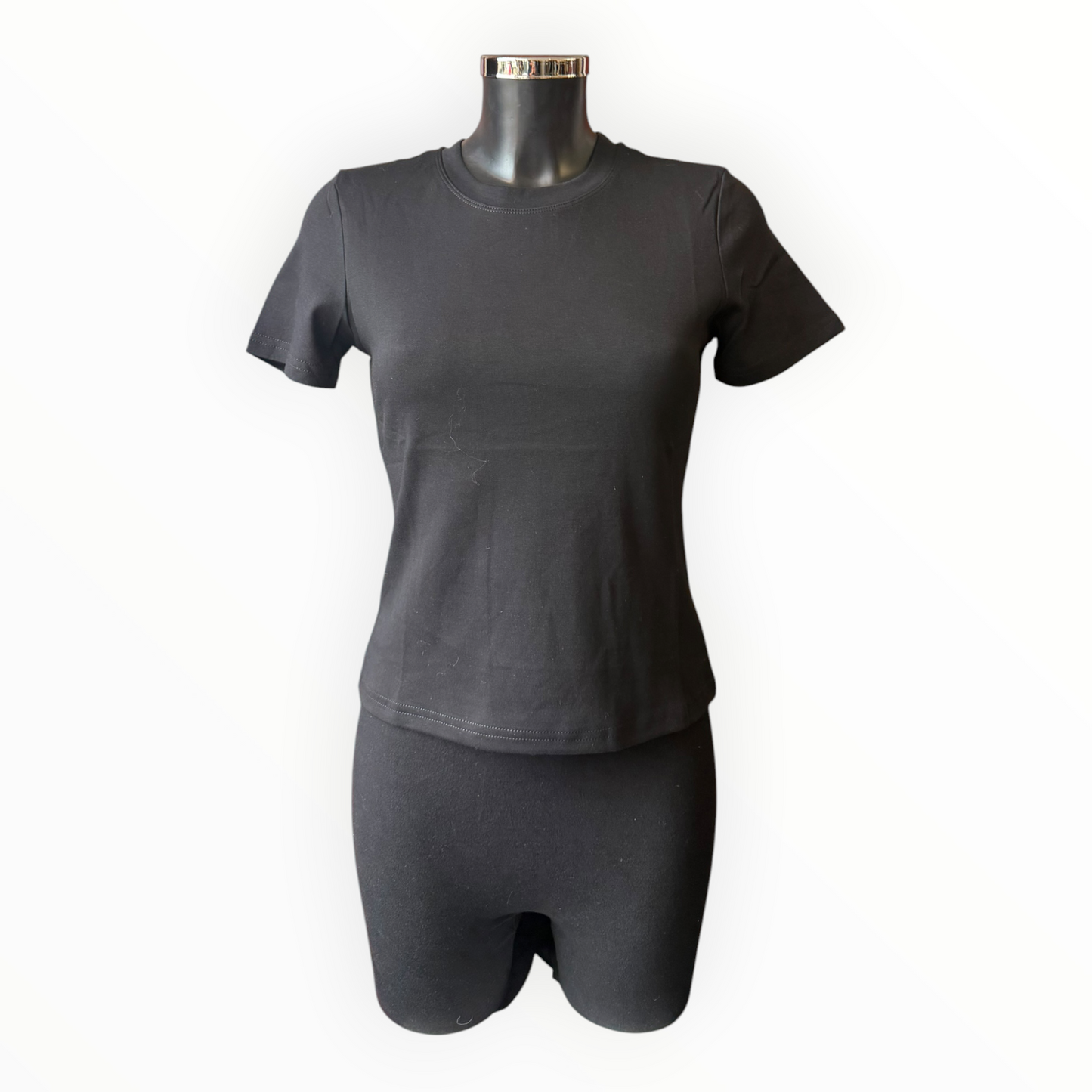 Sasha basic cap sleeve tshirt  - Black