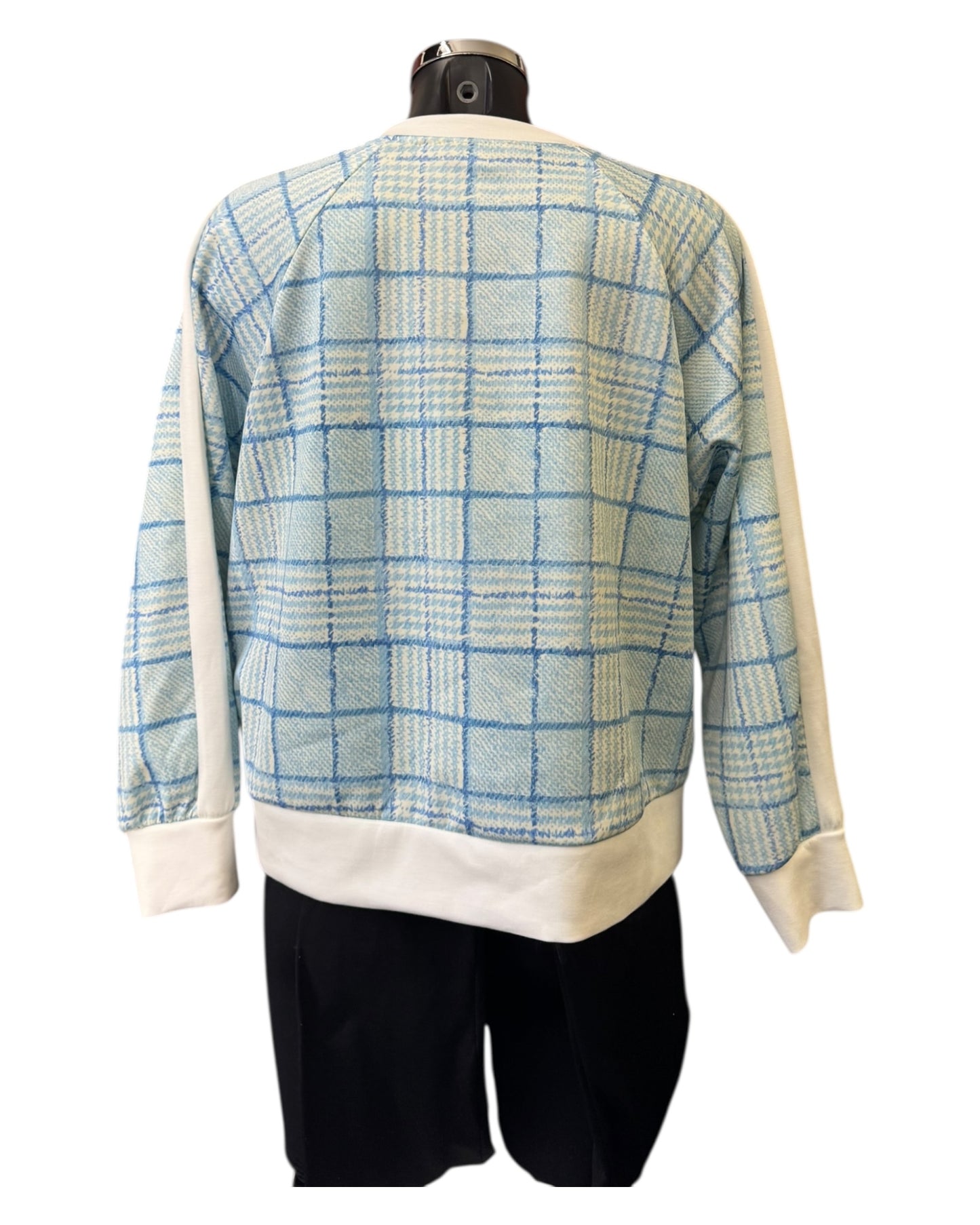 Phoebe check plaid sweatshirt - Blue