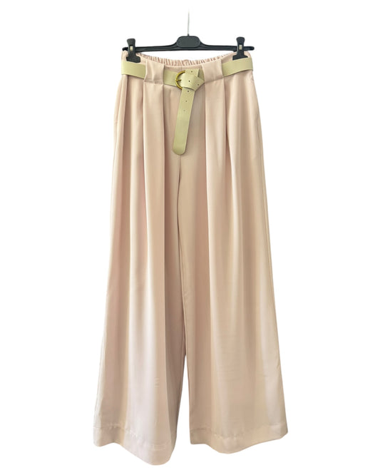 Ellena wide leg belted trousers - Pink