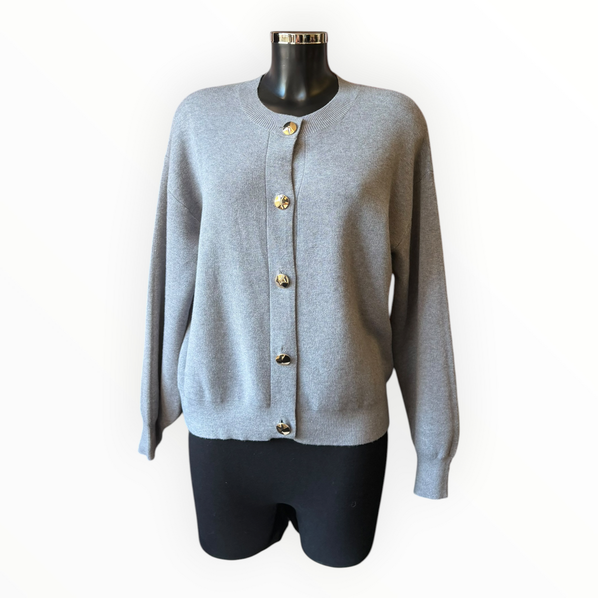 Elaine premium knit cardigan - Grey