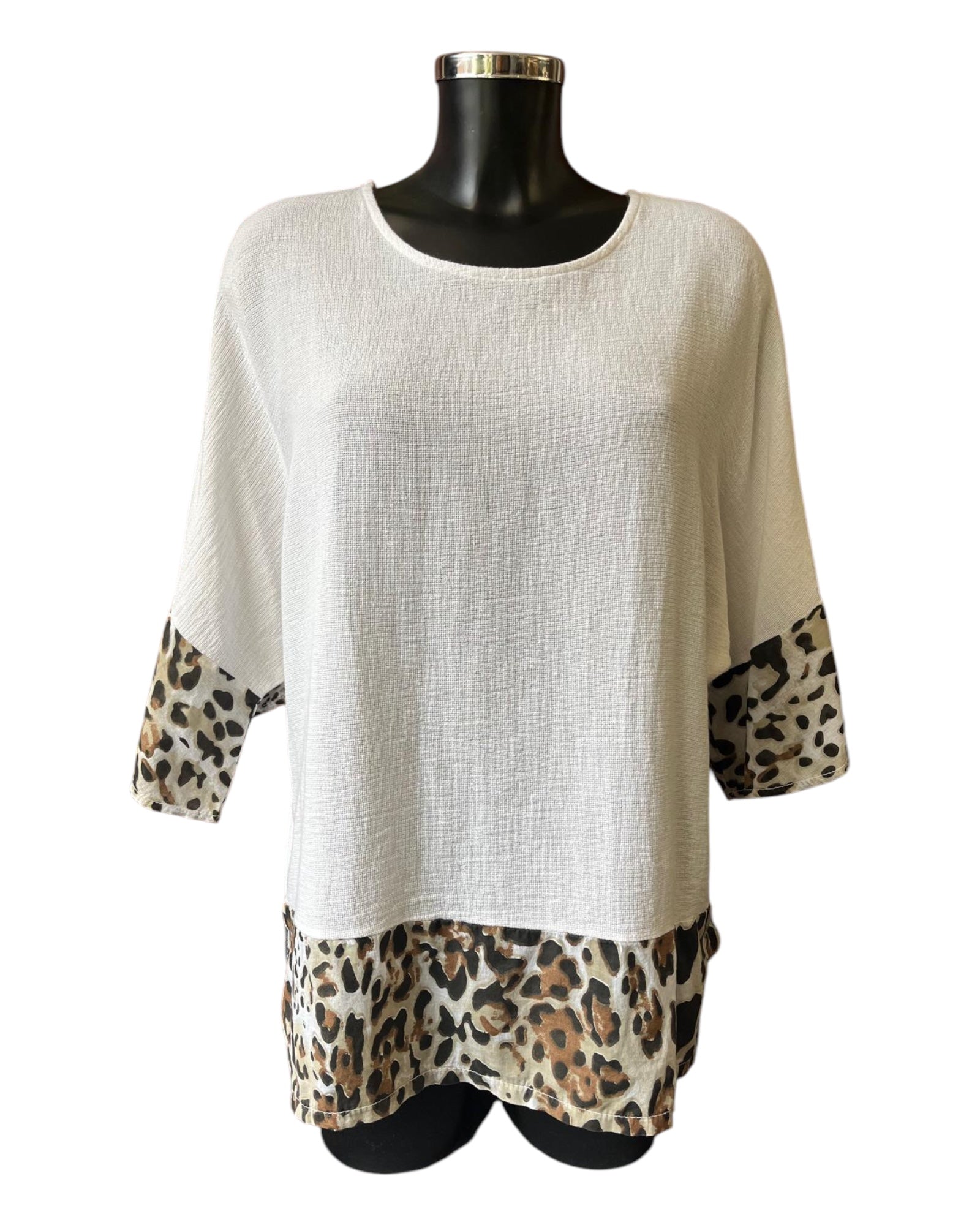 Casey range animal trim top - White