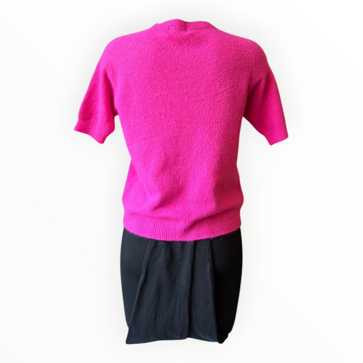 Laurie alpaca blend short sleeve jumper - Fuschia