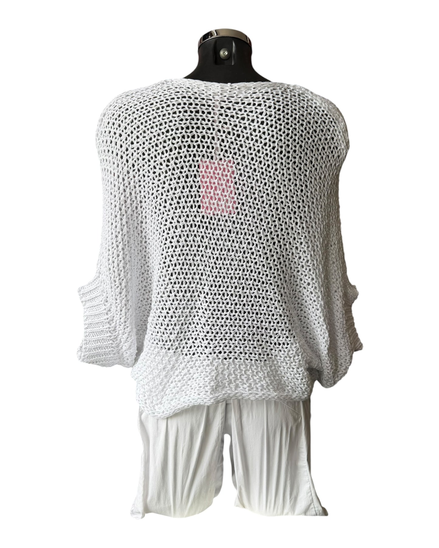 Lauren twist wrap layering jumper - white