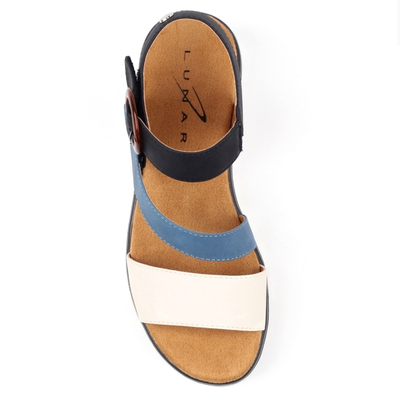 Lunar Issy navy flatform sandals