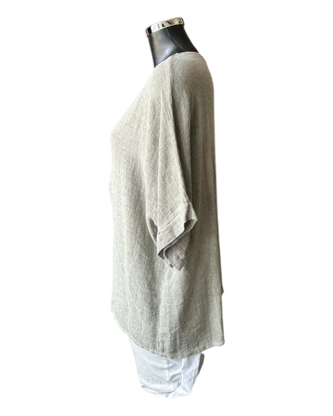Casey range v neck twist front top - Khaki