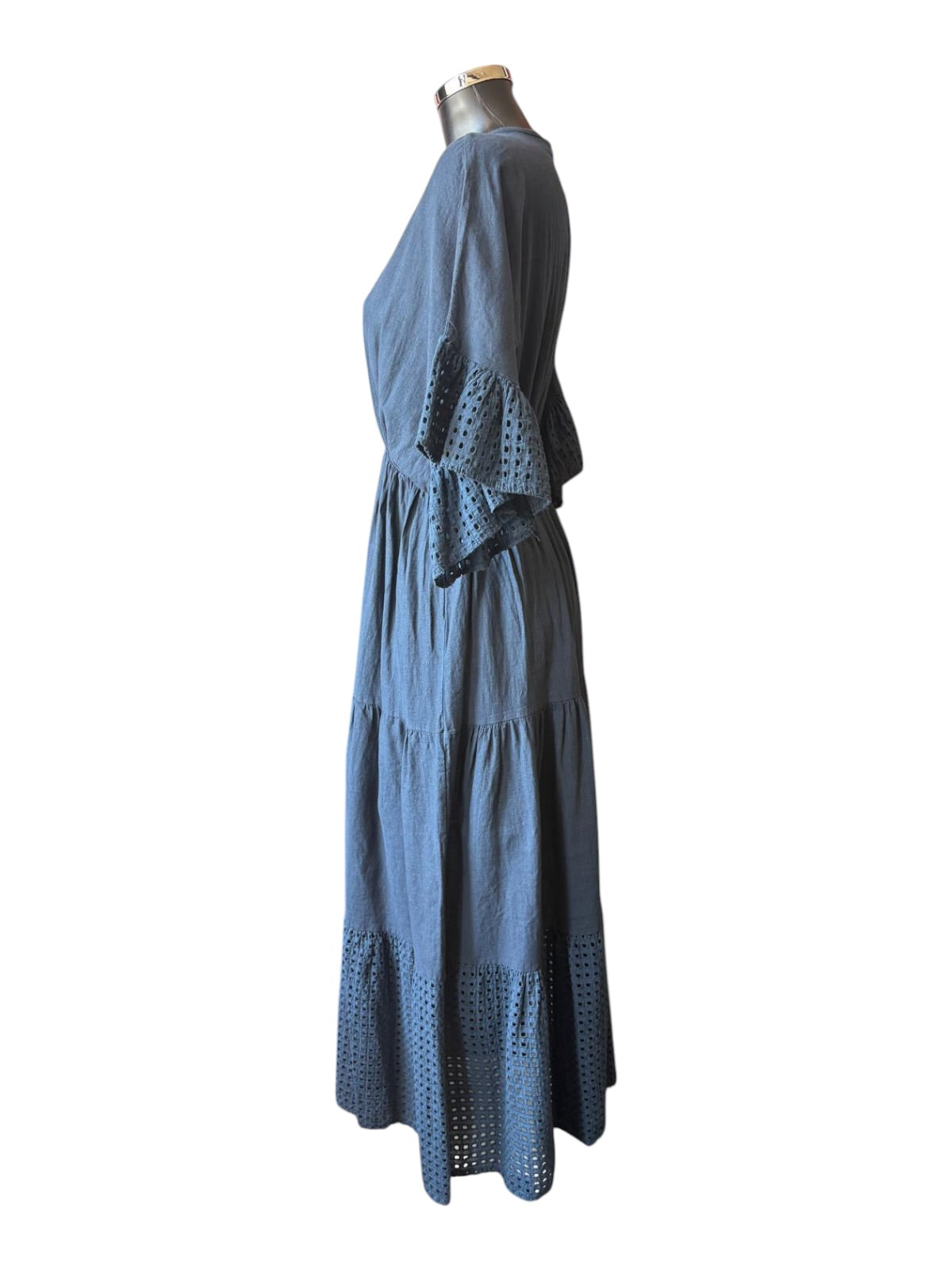 Tia navy boho maxi dress