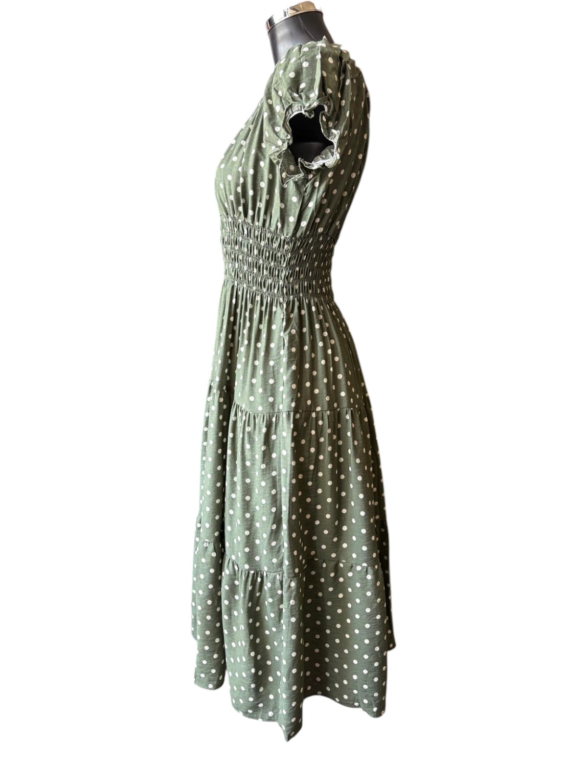 Molly Bardot midi tiered dress - Knaki Spot