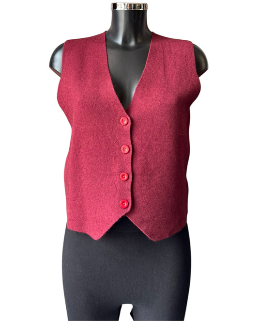 Cassidy knitted waistcoat - Bordeaux