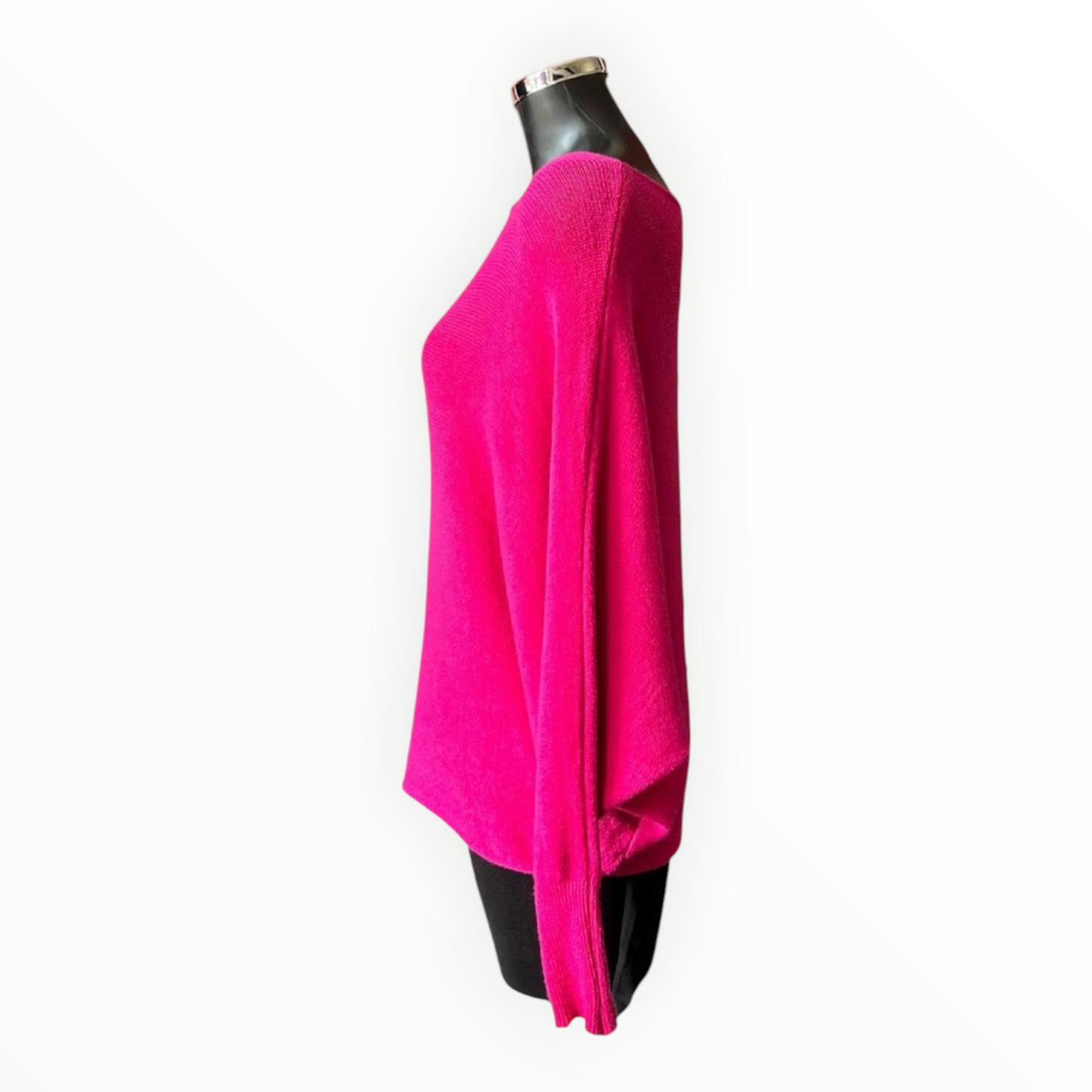 Cassie pearl back batwing jumper - Fuschia