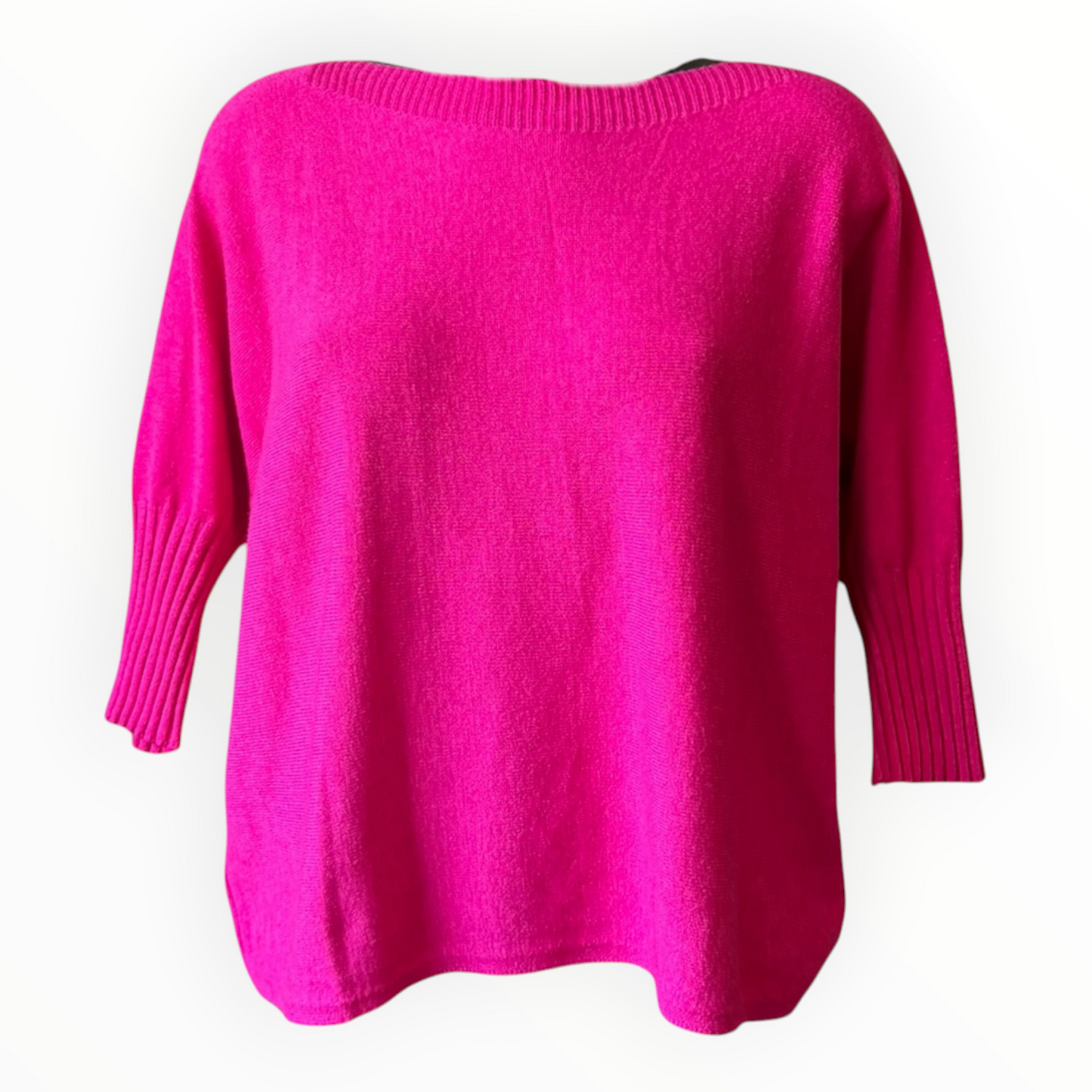 Morgan half sleeve boxy jumper - Fuschia