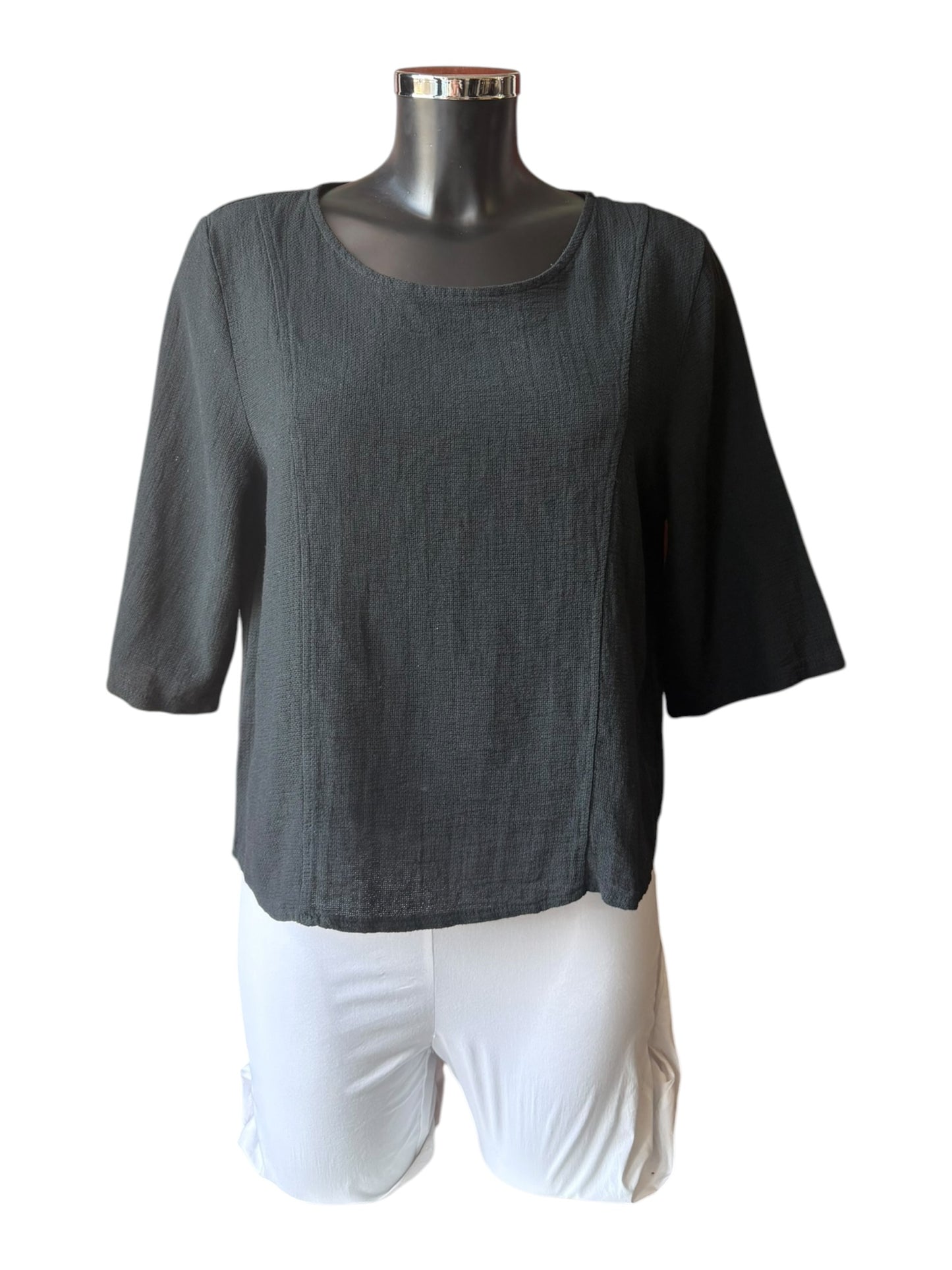 Casey range boxy short top - Black