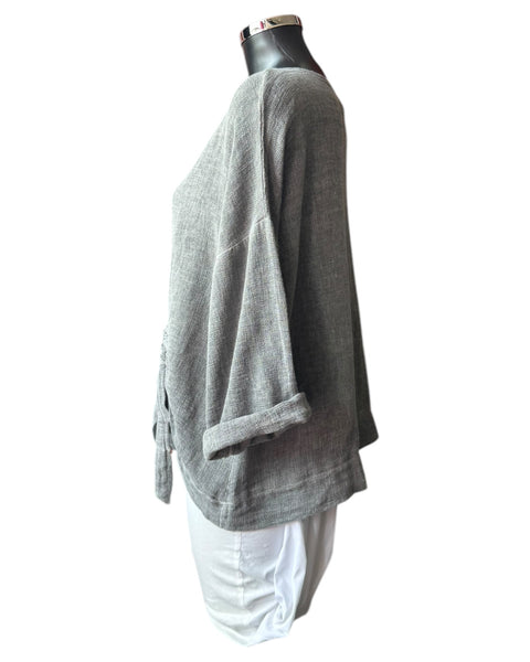 Casey range ruched side top - Grey