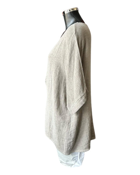 Casey range v neck twist front top - Mocha