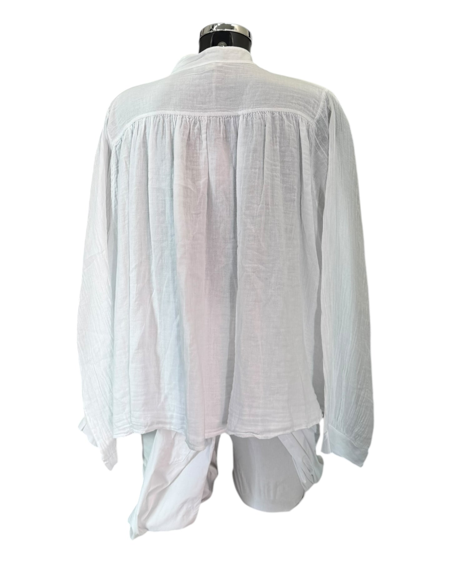 Macey cotton boho blouse - White