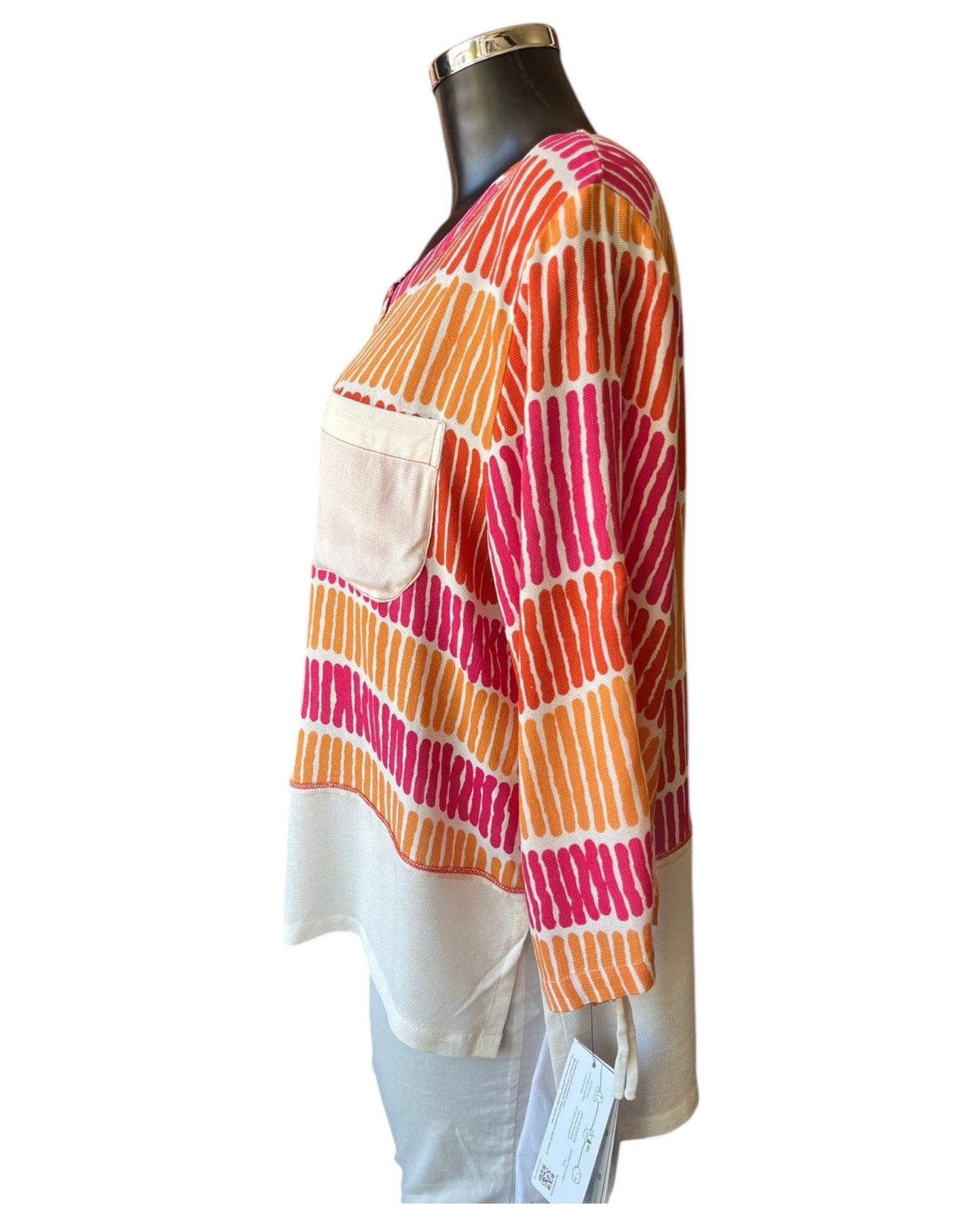 Tara Vao Lana 5095 long jacket - Orange mix