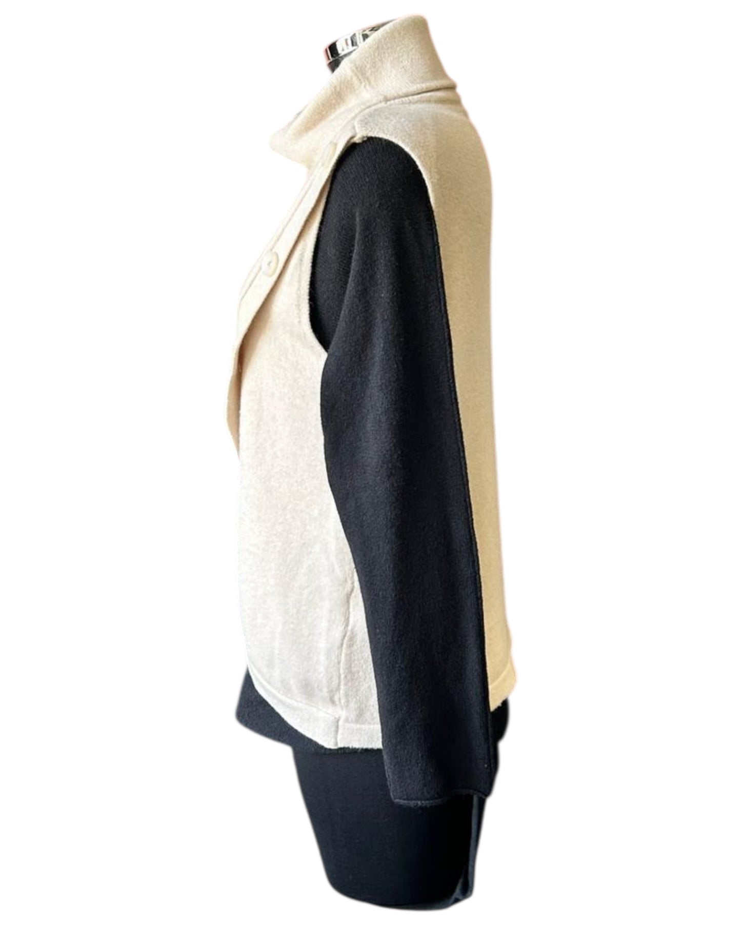 Tilly cowl neck wrap waistcoat top - Beige