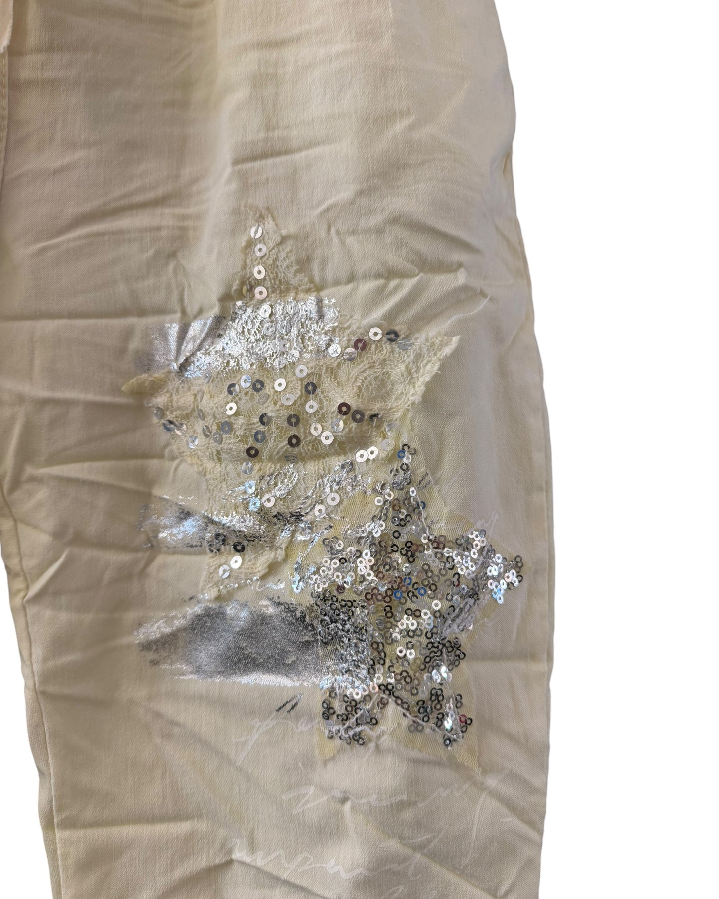 Shona crinkle star magic trousers - Lemon