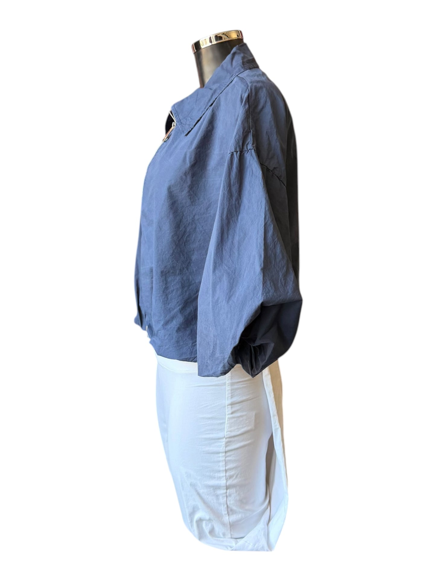 Lara bubble hem lightweight jacket - Navy