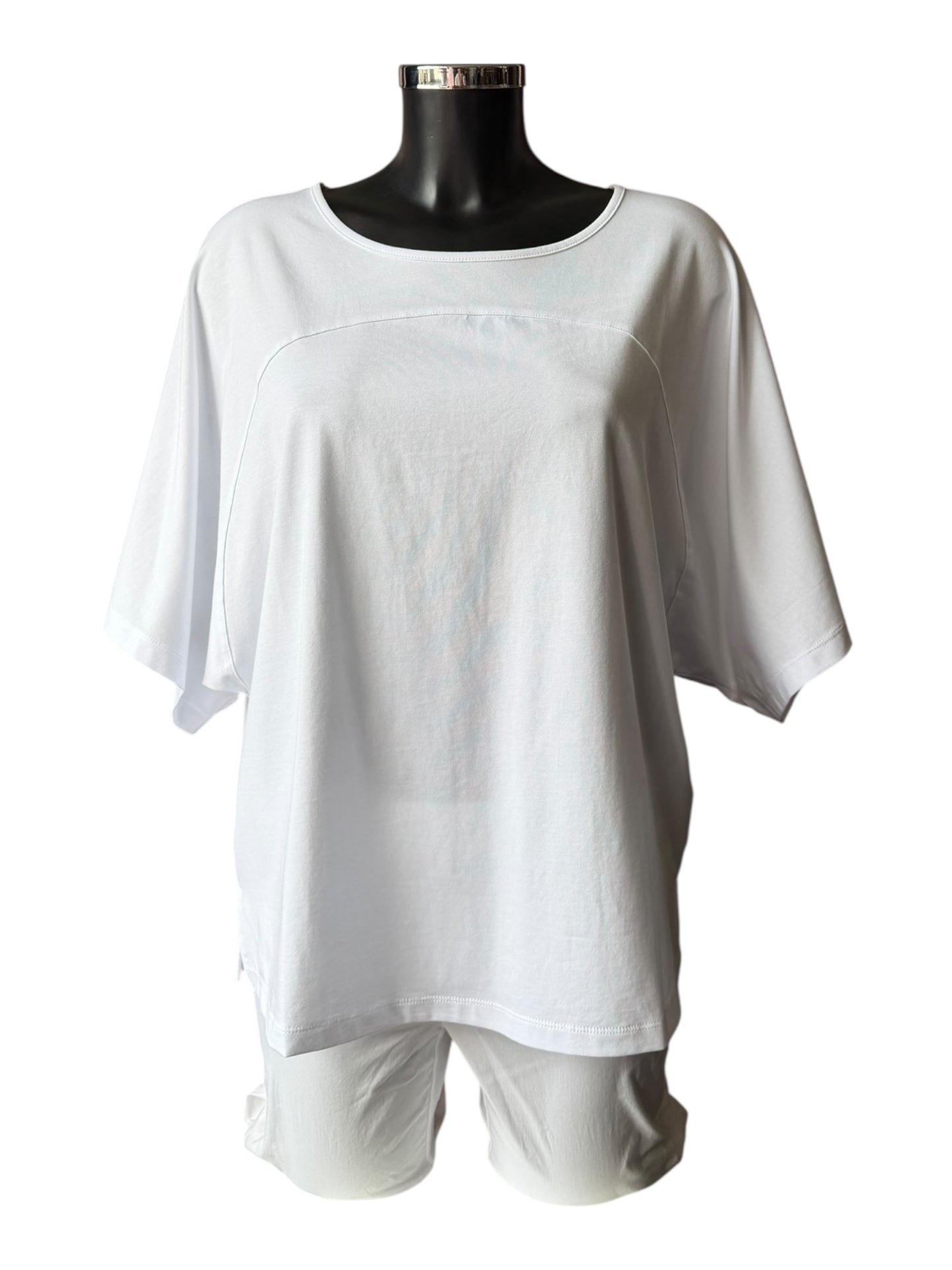 Tirelli wide sleeve yoke t-shirt top - White