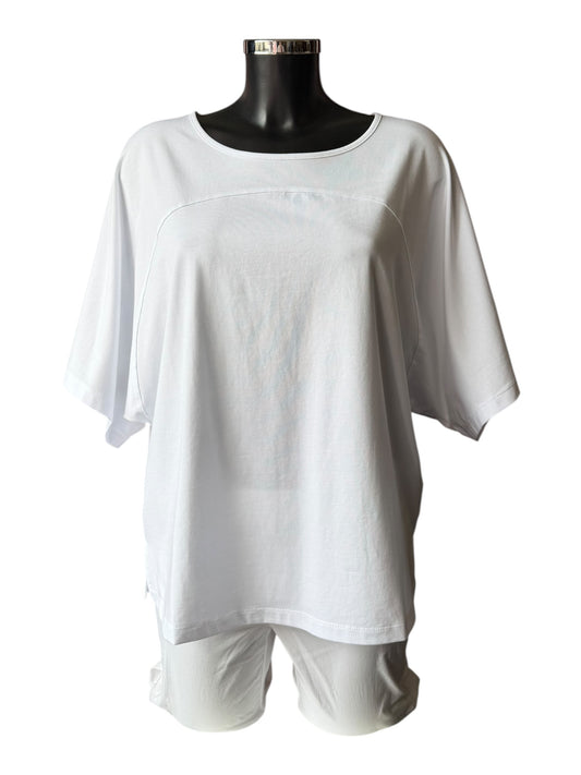 Tirelli wide sleeve yoke t-shirt top - White