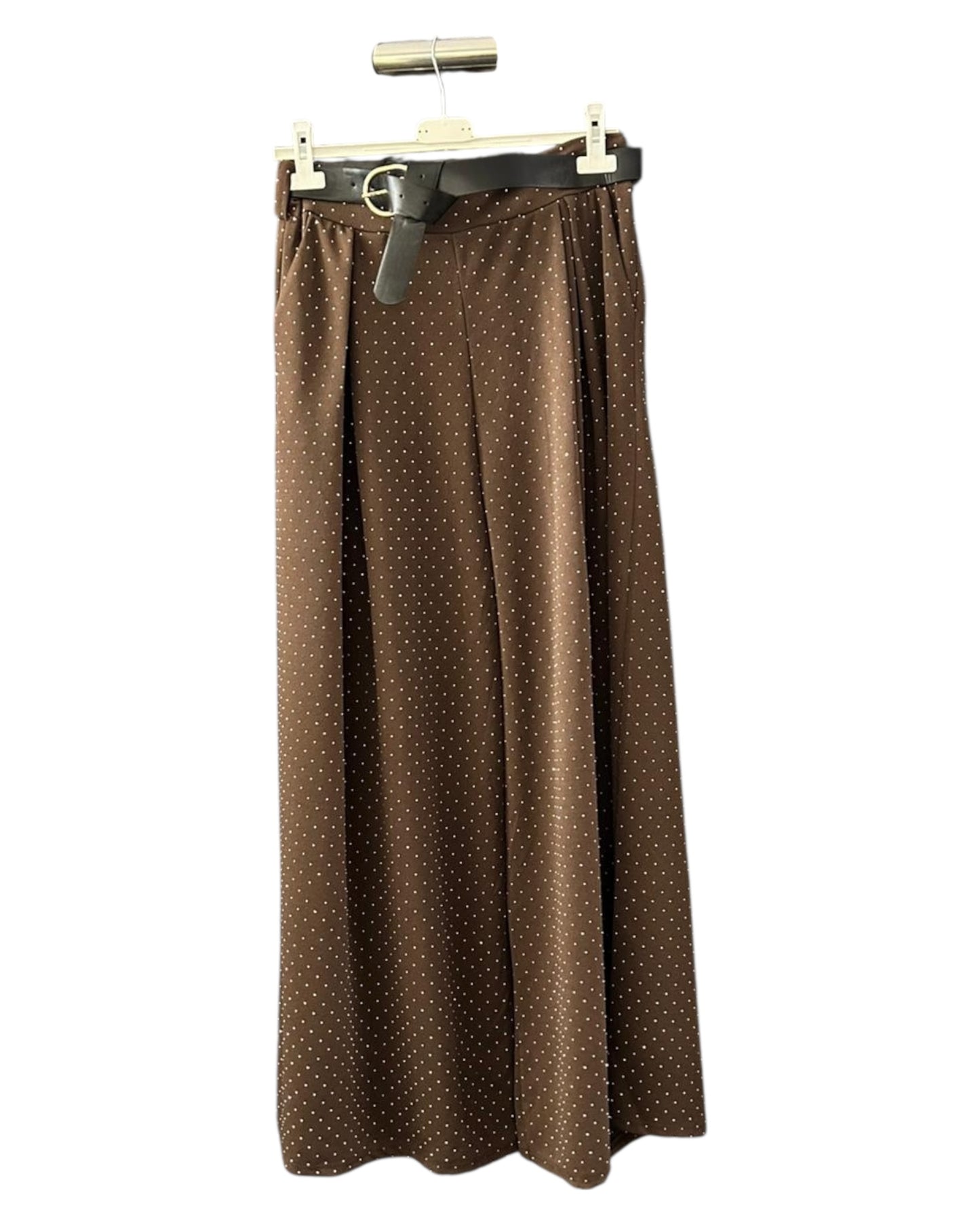 Charlie wide leg trousers - chocolate stud