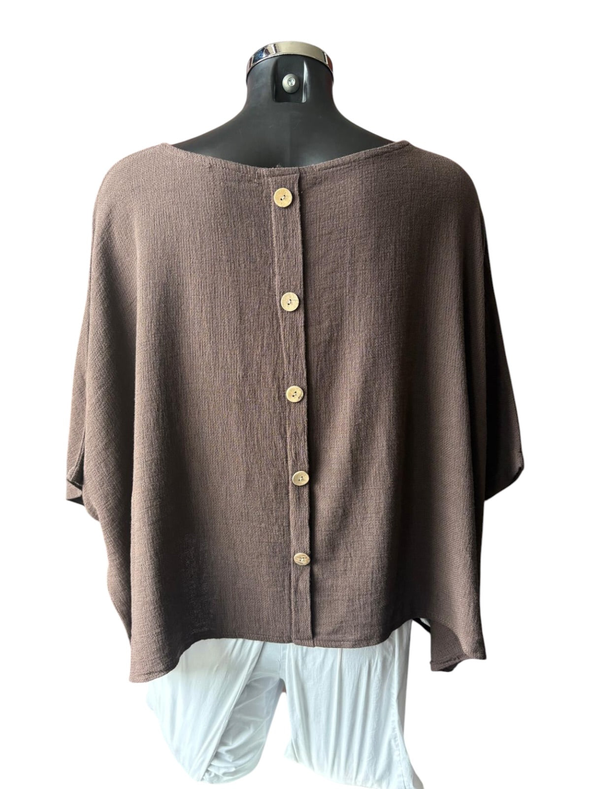 Casey range button back top - Chocolate