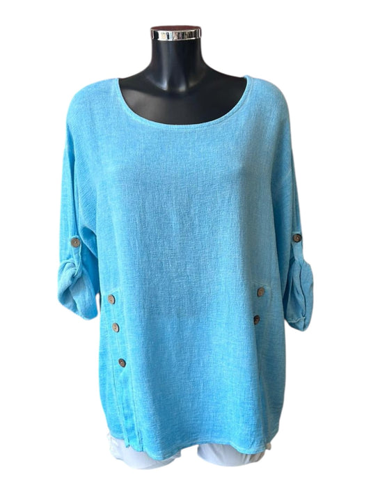 Casey range button sides top - Aqua