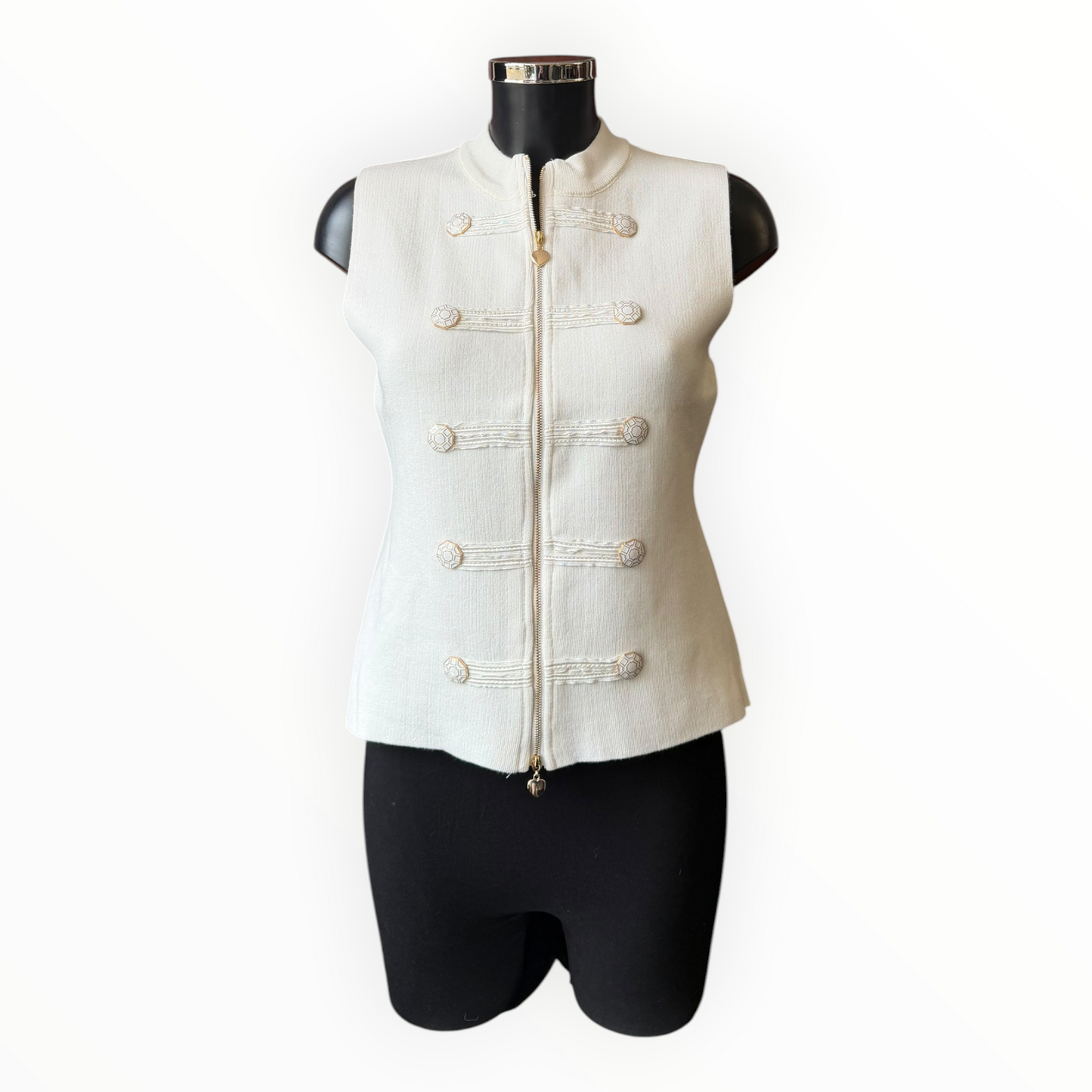 Marcia military zip top - White sleeveless