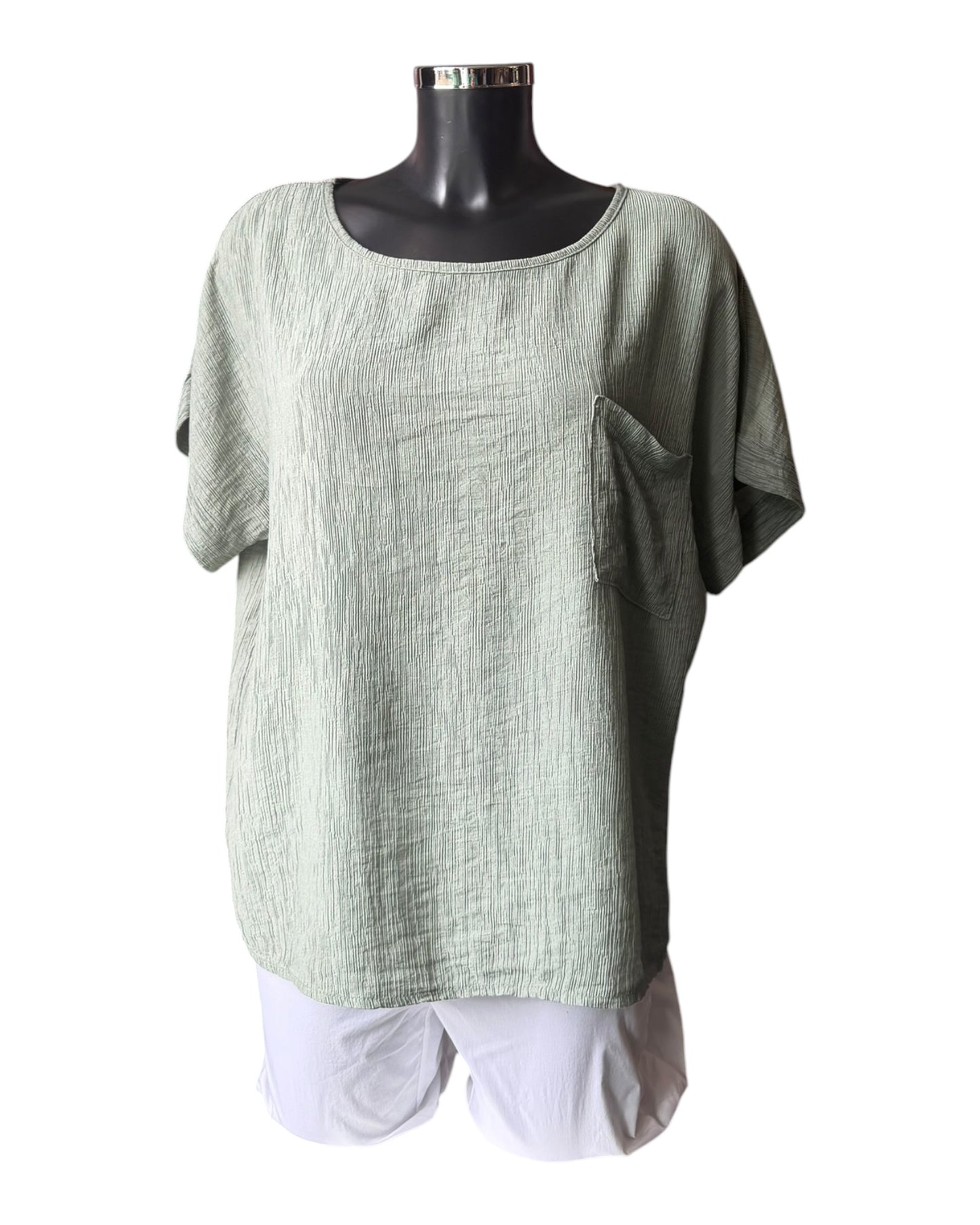 Milly range single pocket top - Khaki