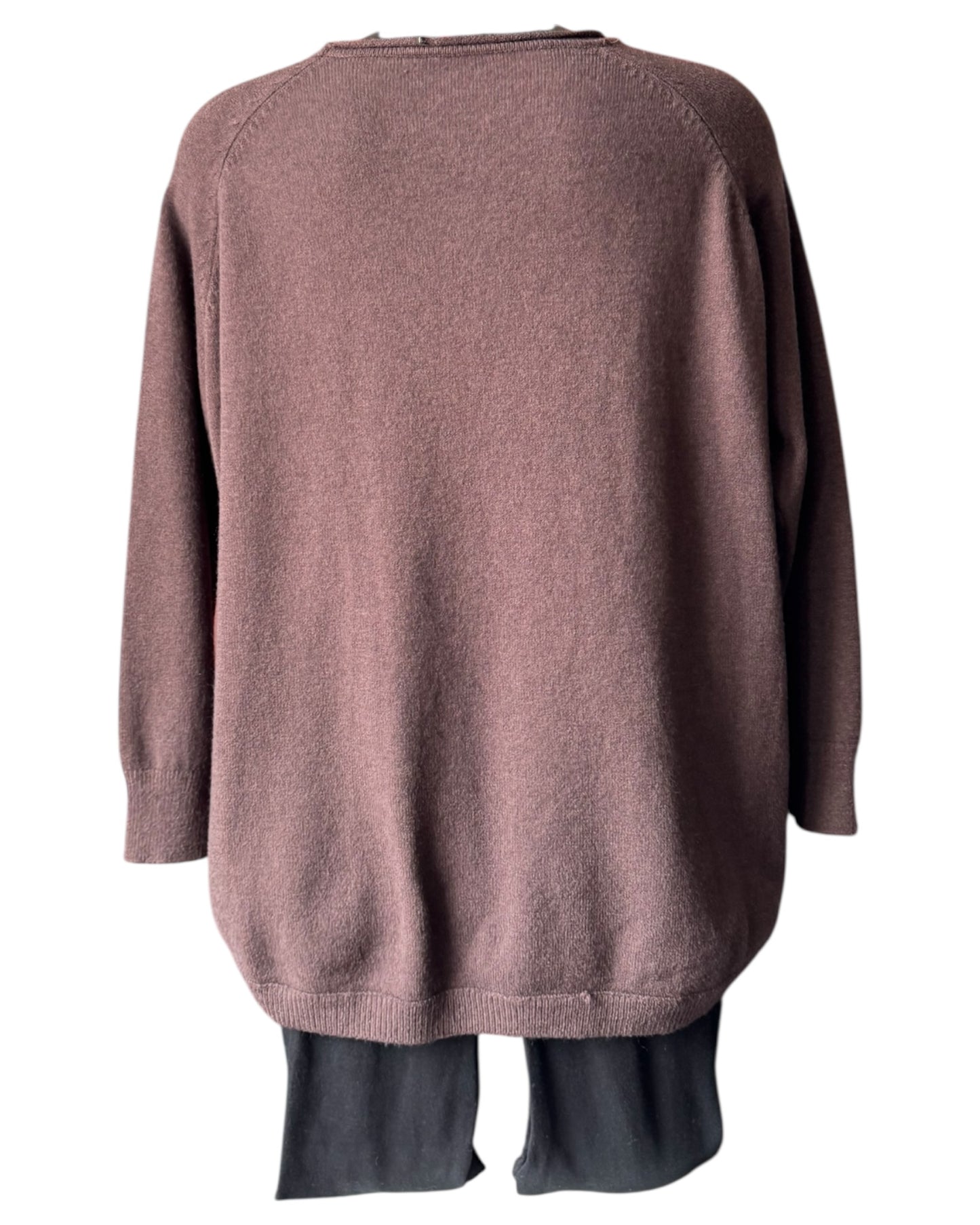 Callie button side soft knitted jumper - Chocolate