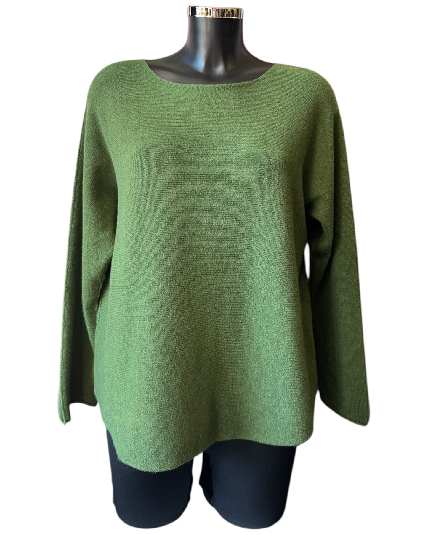 Toni short soft plain jumper - Khaki