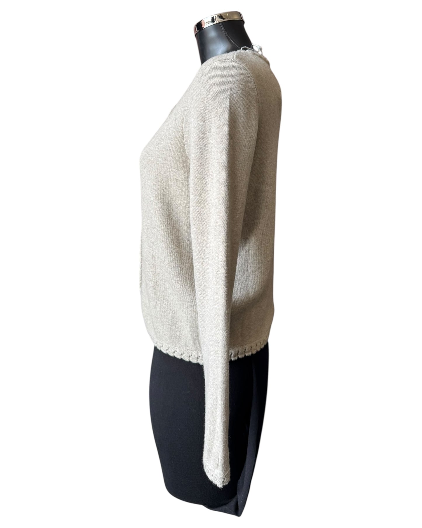 Sasha gold button cardigan - Beige