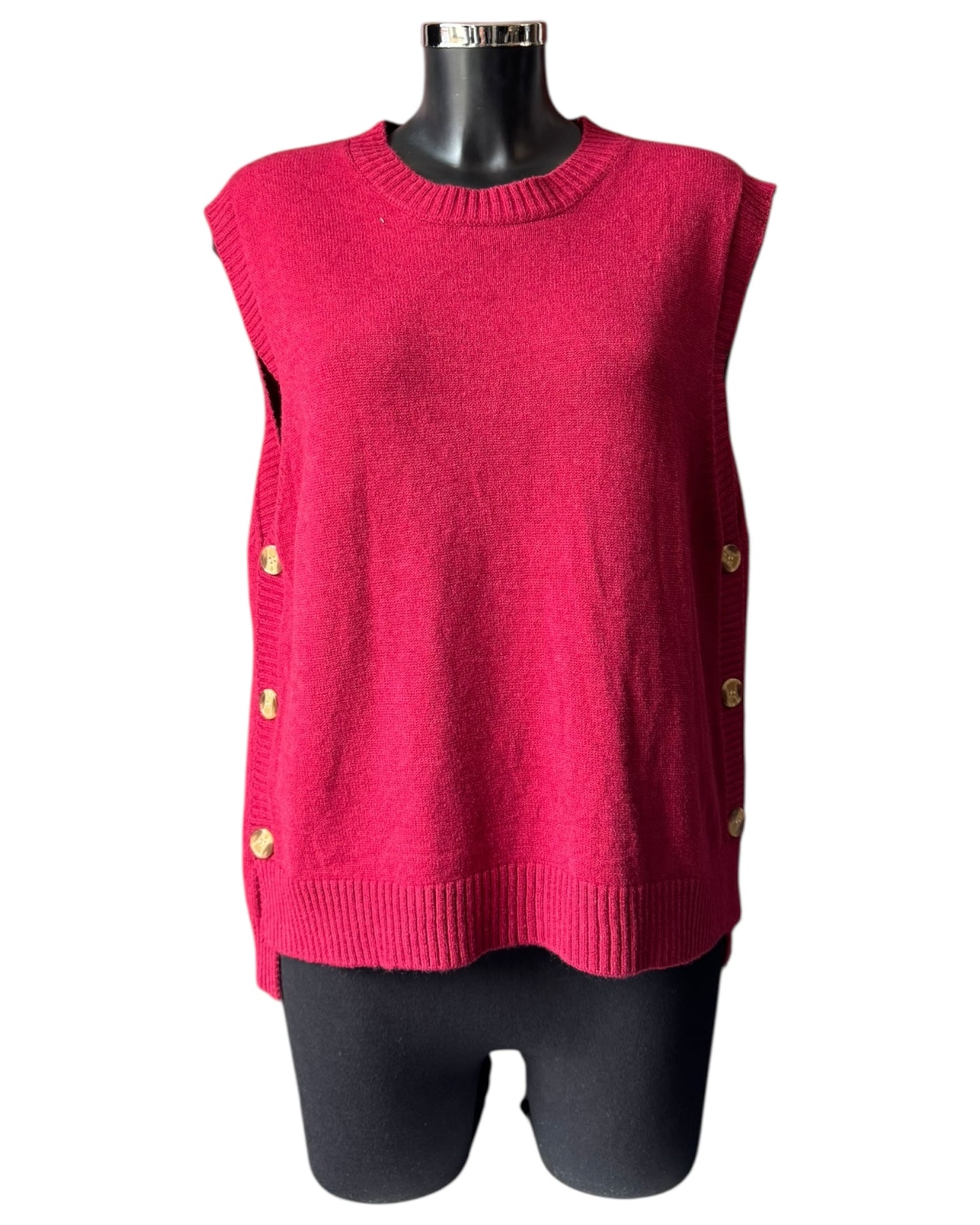 Macey soft knit tank top sweater - Bordeaux