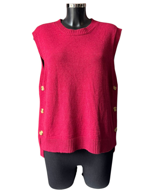 Macey soft knit tank top sweater - Bordeaux