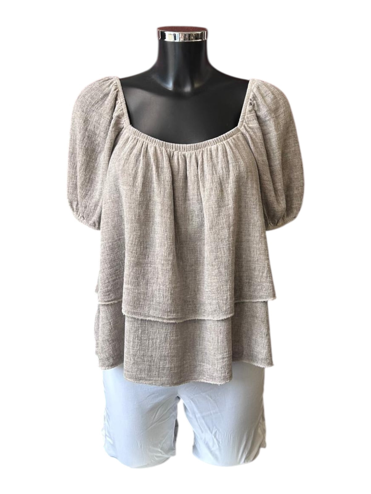 Casey range layered gypsy top - Mocha