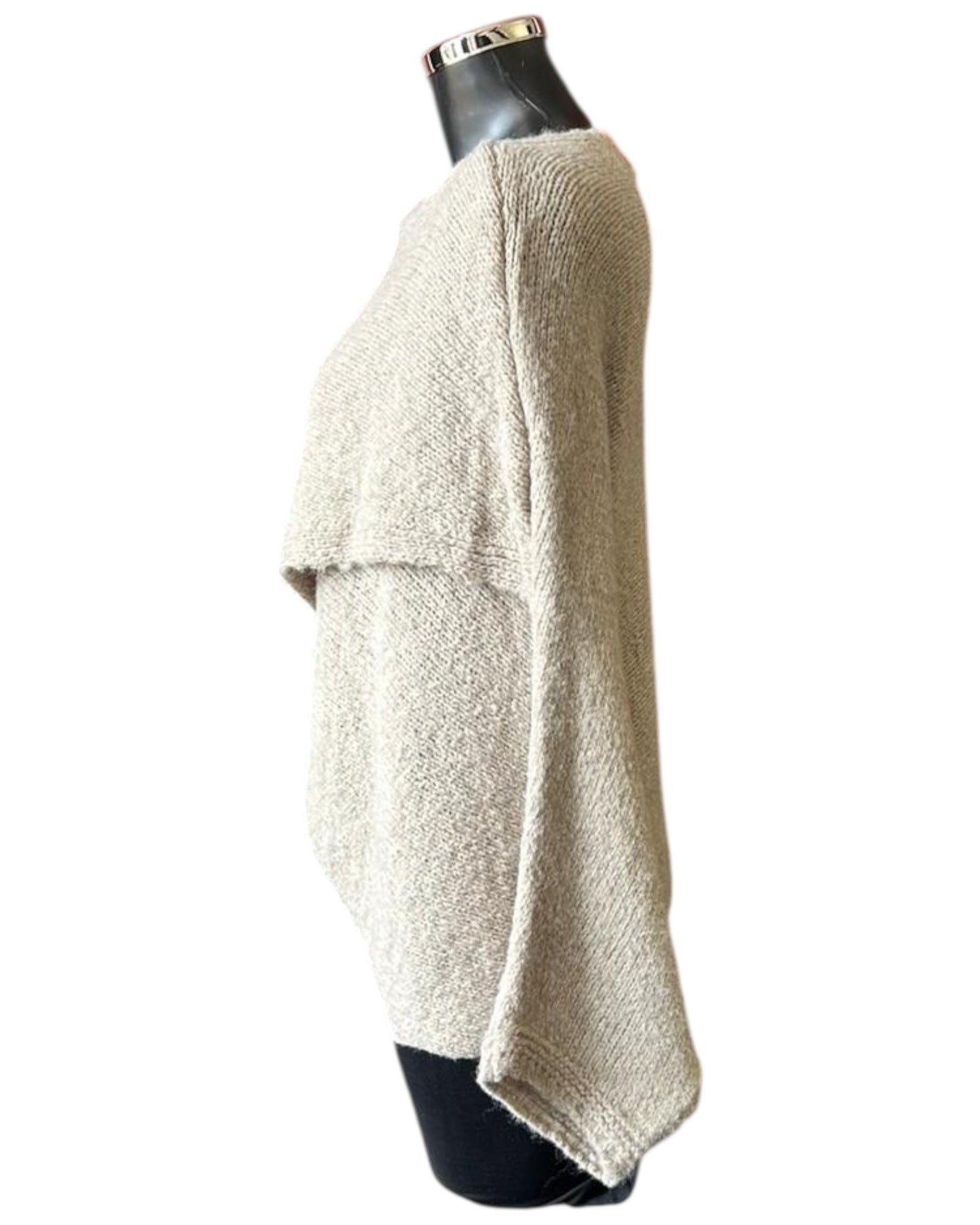 Tessa cross over layering jumper - Beige