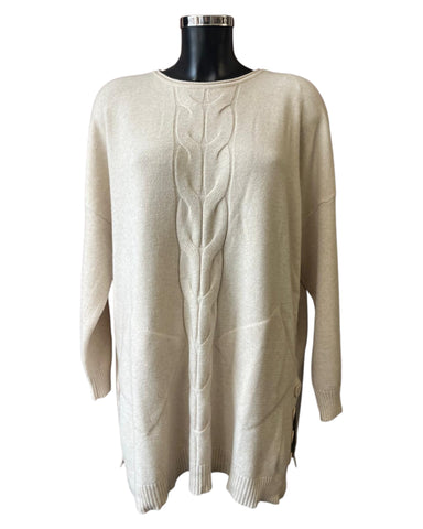 Maggie single cable button side jumper - Cream