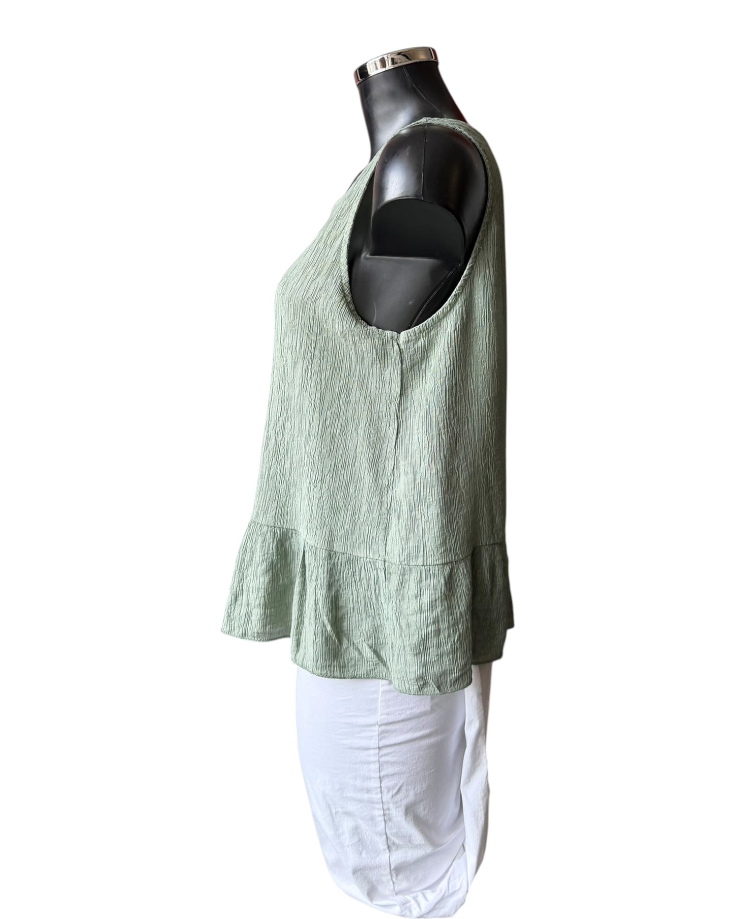 Milly range sleeveless top - Khaki
