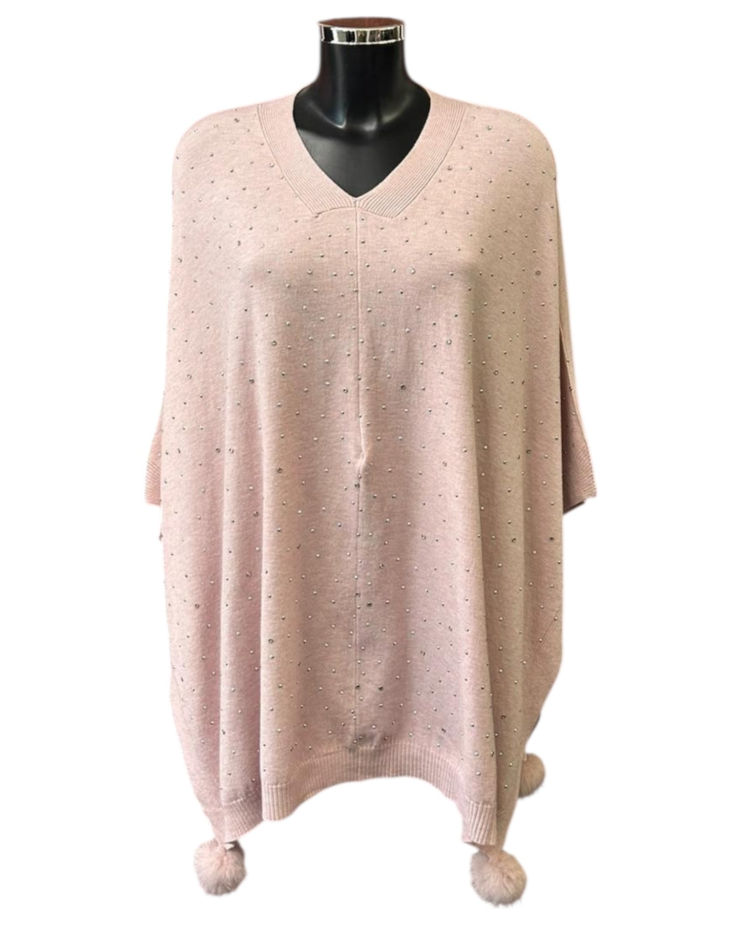 Tulisa sparkle poncho - Pink