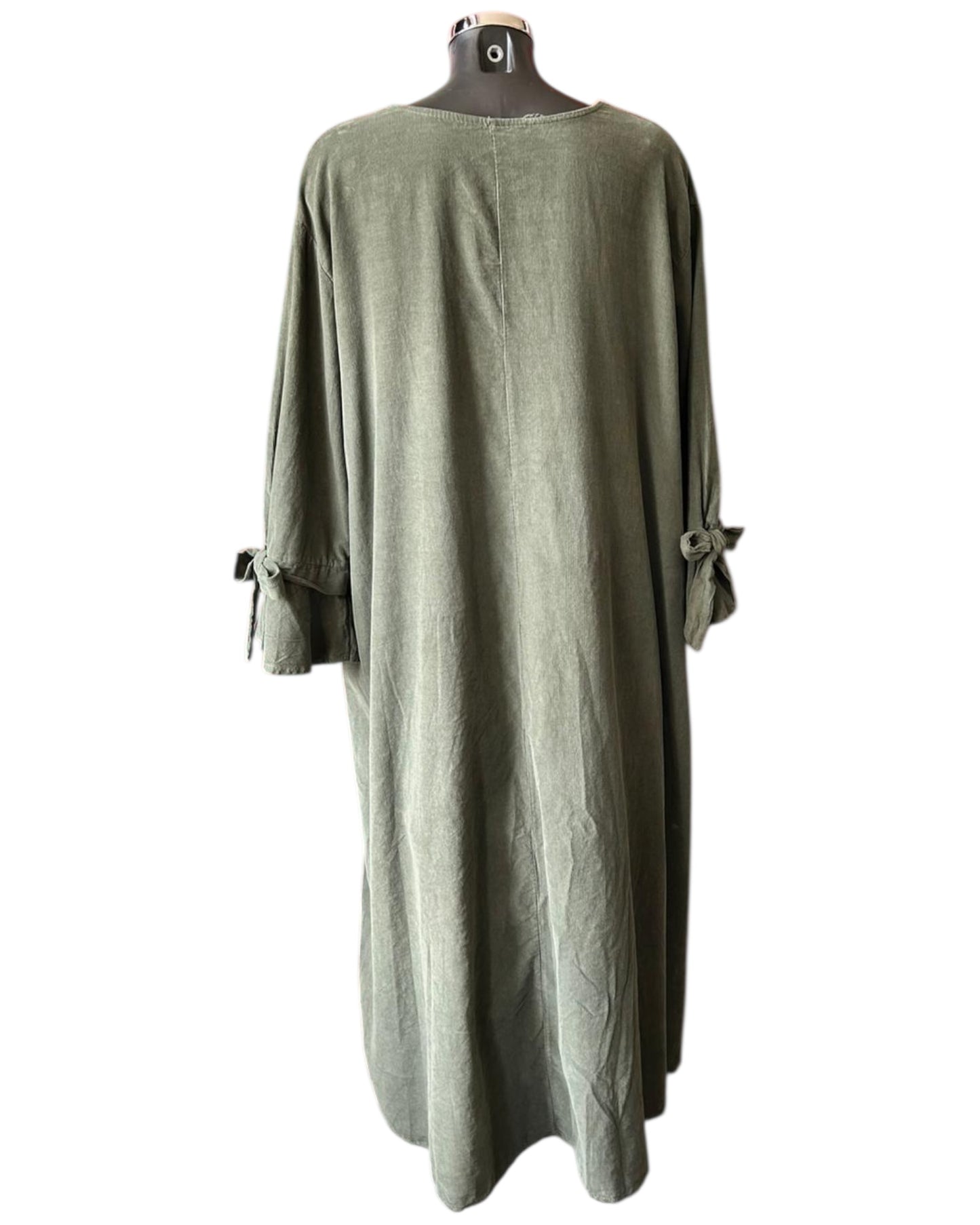 Iris corduroy relaxed fit dress - Khaki