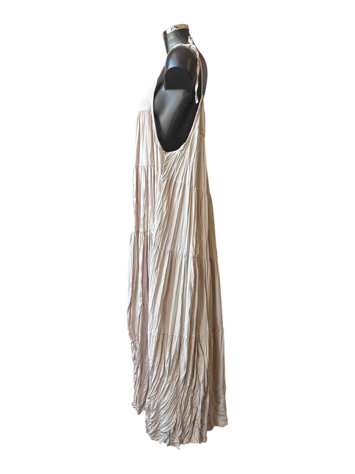 Sophie strappy tiered maxi dress - Taupe