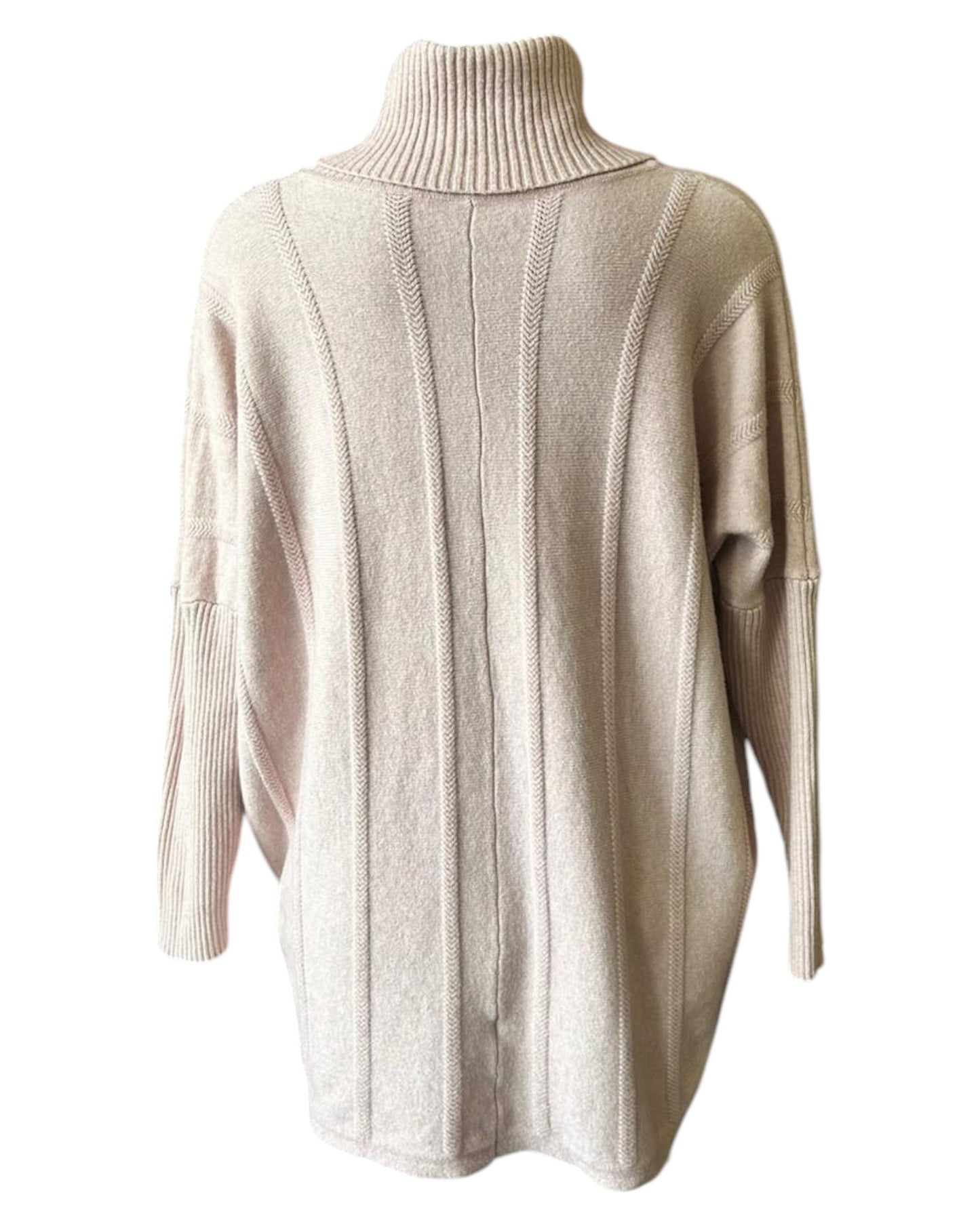 Kate chevron knit cowl neck - Pink